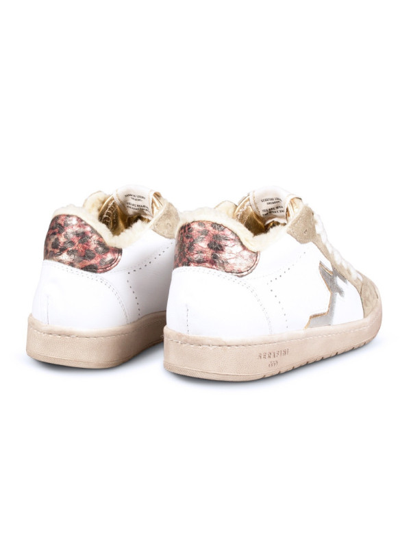 Baskets SAN DIEGO LOW White Eco-Shearling - Serafini