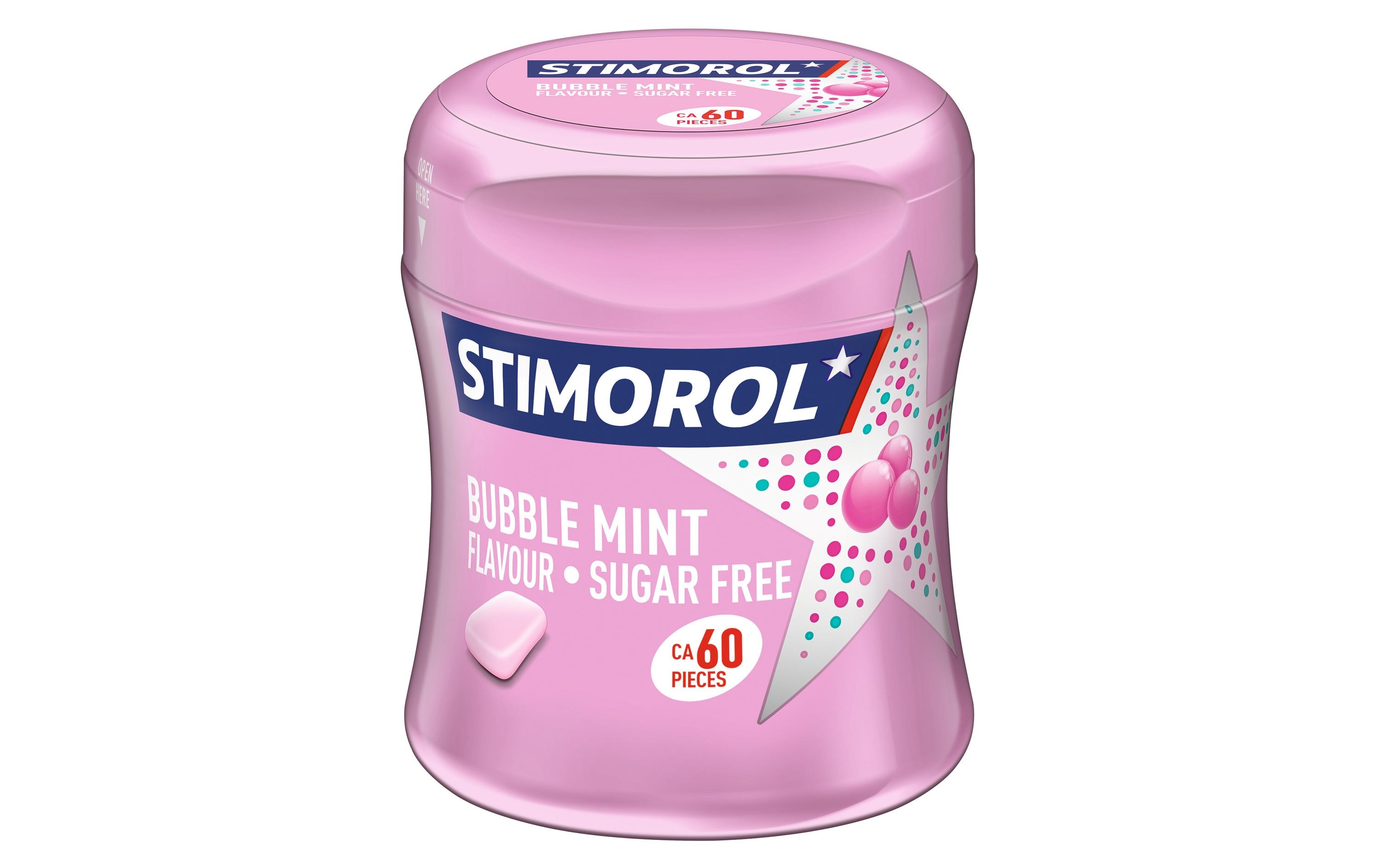 Kaugummi Stimorol Bubblemint 87 gMenthol-Kaugummi mit Fruchtgeschmack