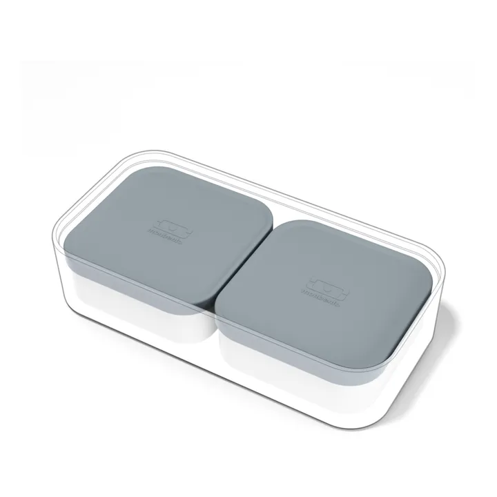 Monbento Boites de compartimentation pour bento MB Extra - Set de 4 | Gris