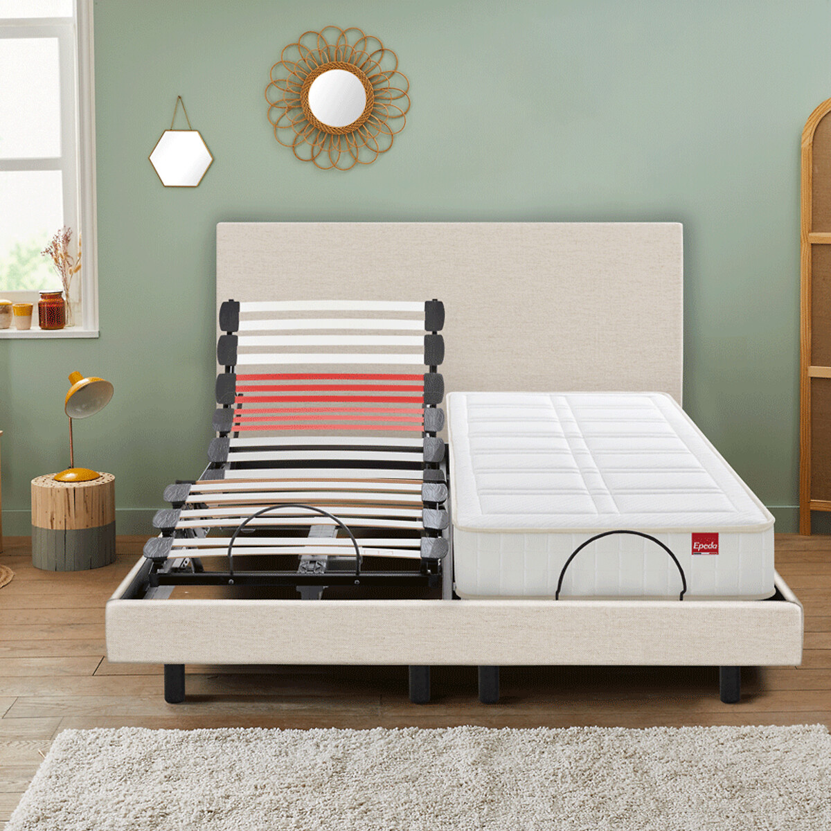 EPEDA<br>Base de cama Ensemble Relax Horizon + cabeceira