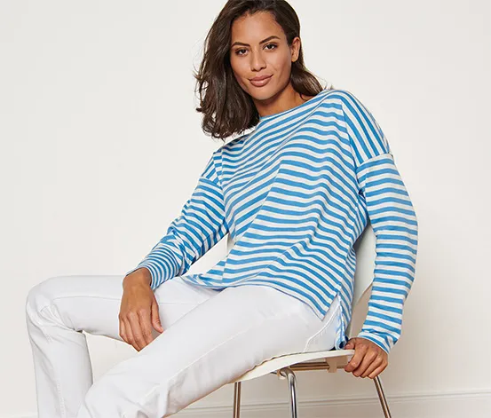 Gestreiftes Langarmshirt