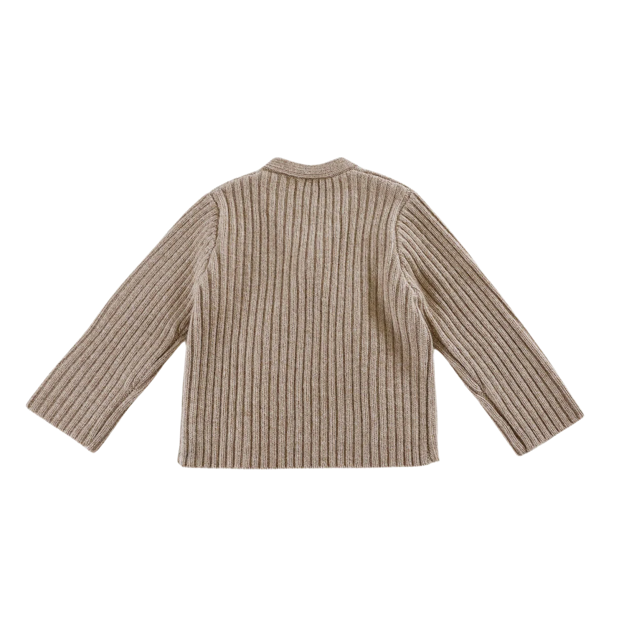 Elo Merino Wool Cardigan | Beige Melange