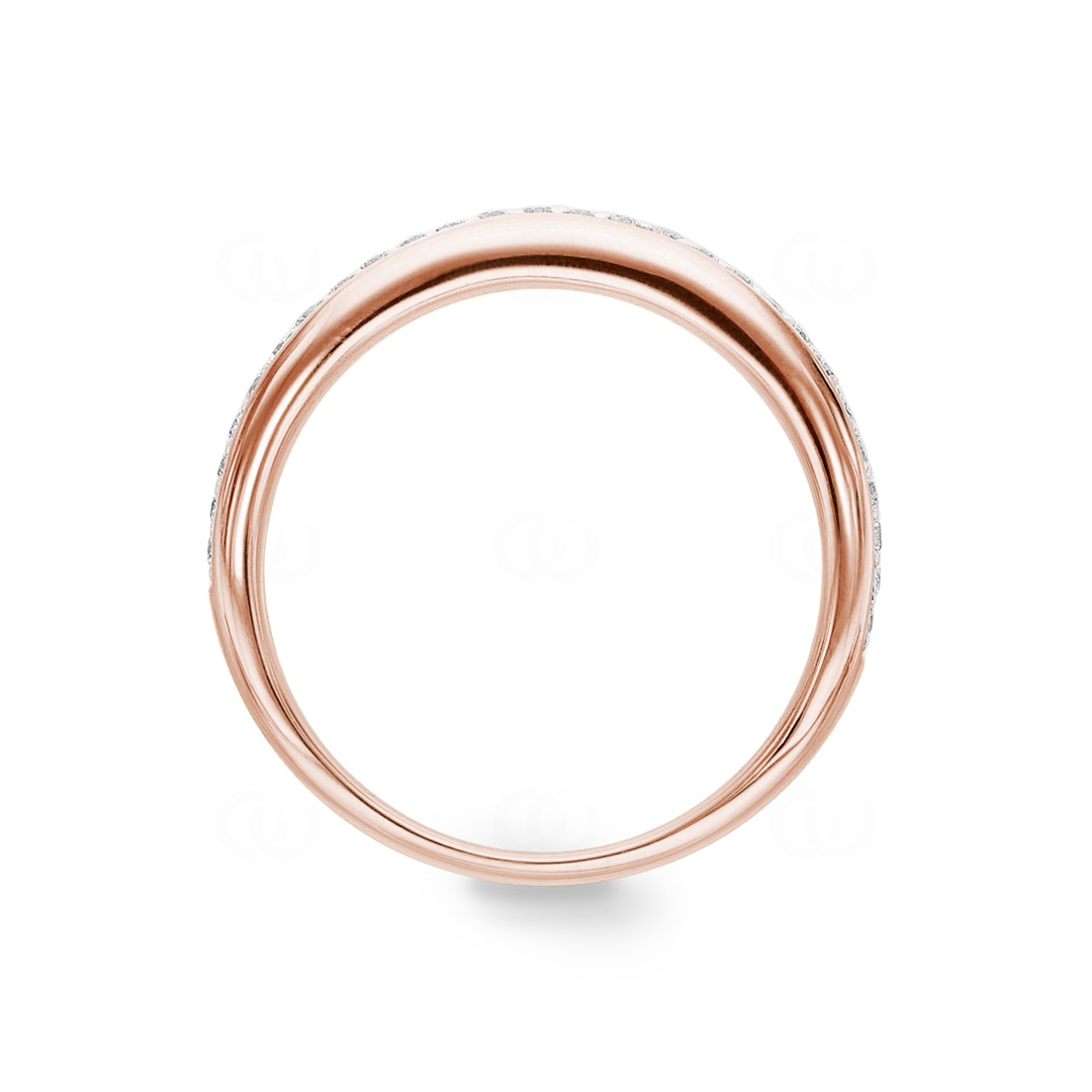 Mémoire-Ring 750/18 K Roségold mit Diamanten 0.20 ct H/si