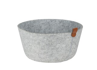 JUSTINUS Filzkorb LIFE STYLE 24 cm rund hellgrau