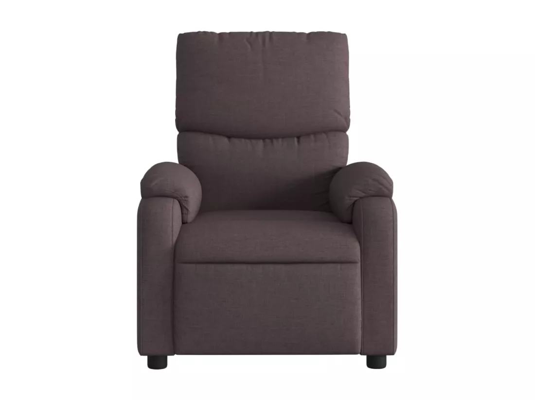 Fauteuil massant inclinable Marron foncé Tissu