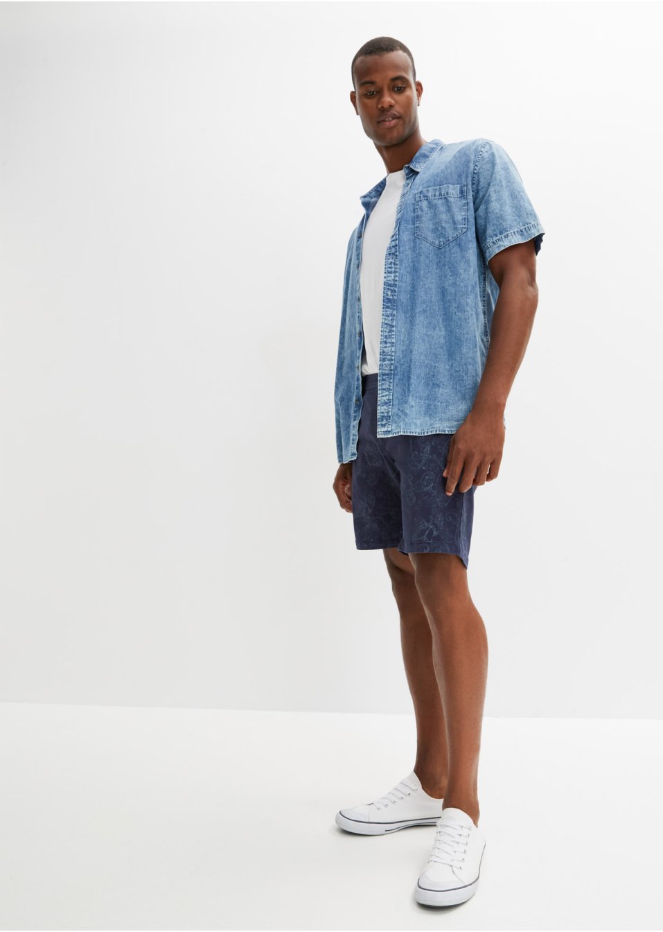 Short long avec imprimé paisley, Loose Fit
