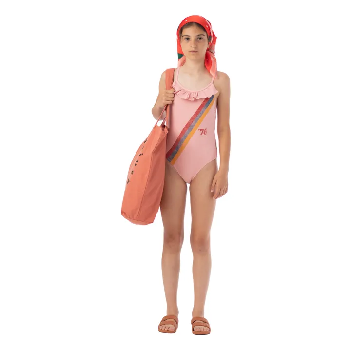 Piupiuchick Maillot de Bain Volant Matière Recyclée | Rose