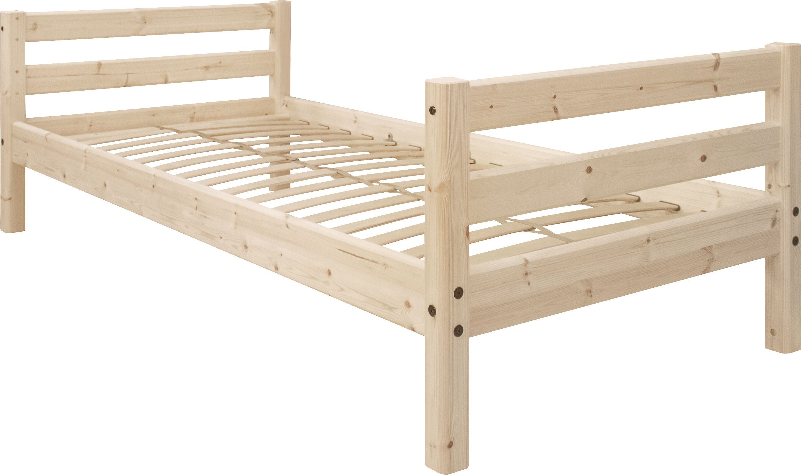 Flexa CLASSIC Einzelbett - Kiefer natur / B: 100.0 cm x T: 210.0 cm x H: 67.0 cm
