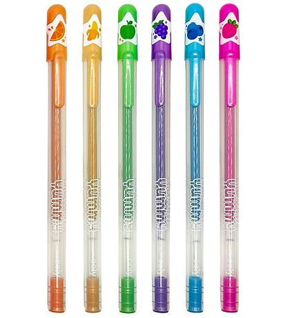 Ooly Kuglepenne m. Frugtduft - Metallic - 6 stk - Yummy Yummy