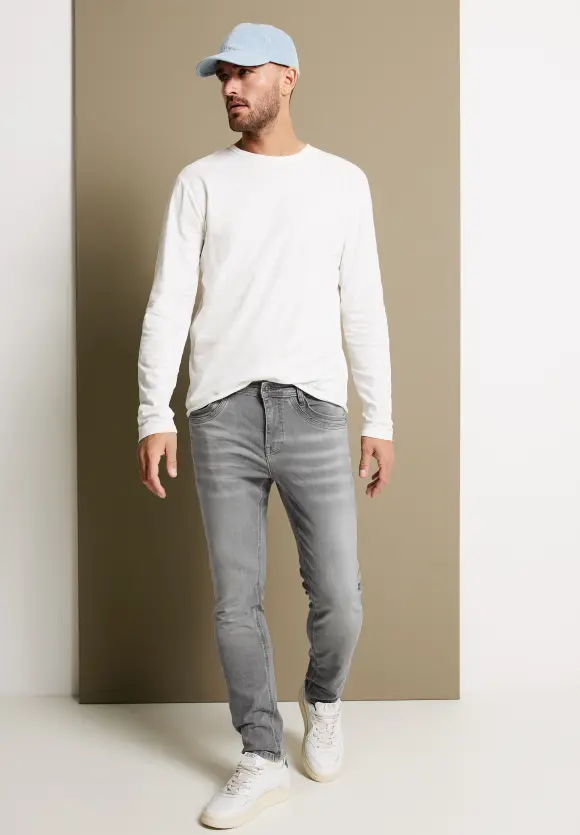 Graue Slim Fit Jeans - mid grey wash