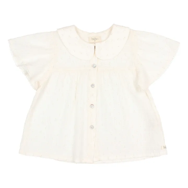 Búho Blouse Plumetis Pailletée | Blanc