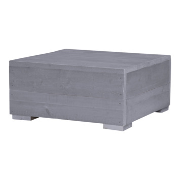 Salontafel Blijdeld grijs steigerhout 57 x 57 cm