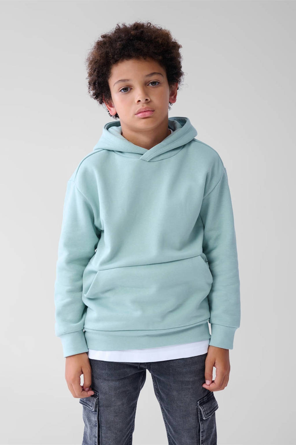 Shoeby hoodie met tekst lichtgroen