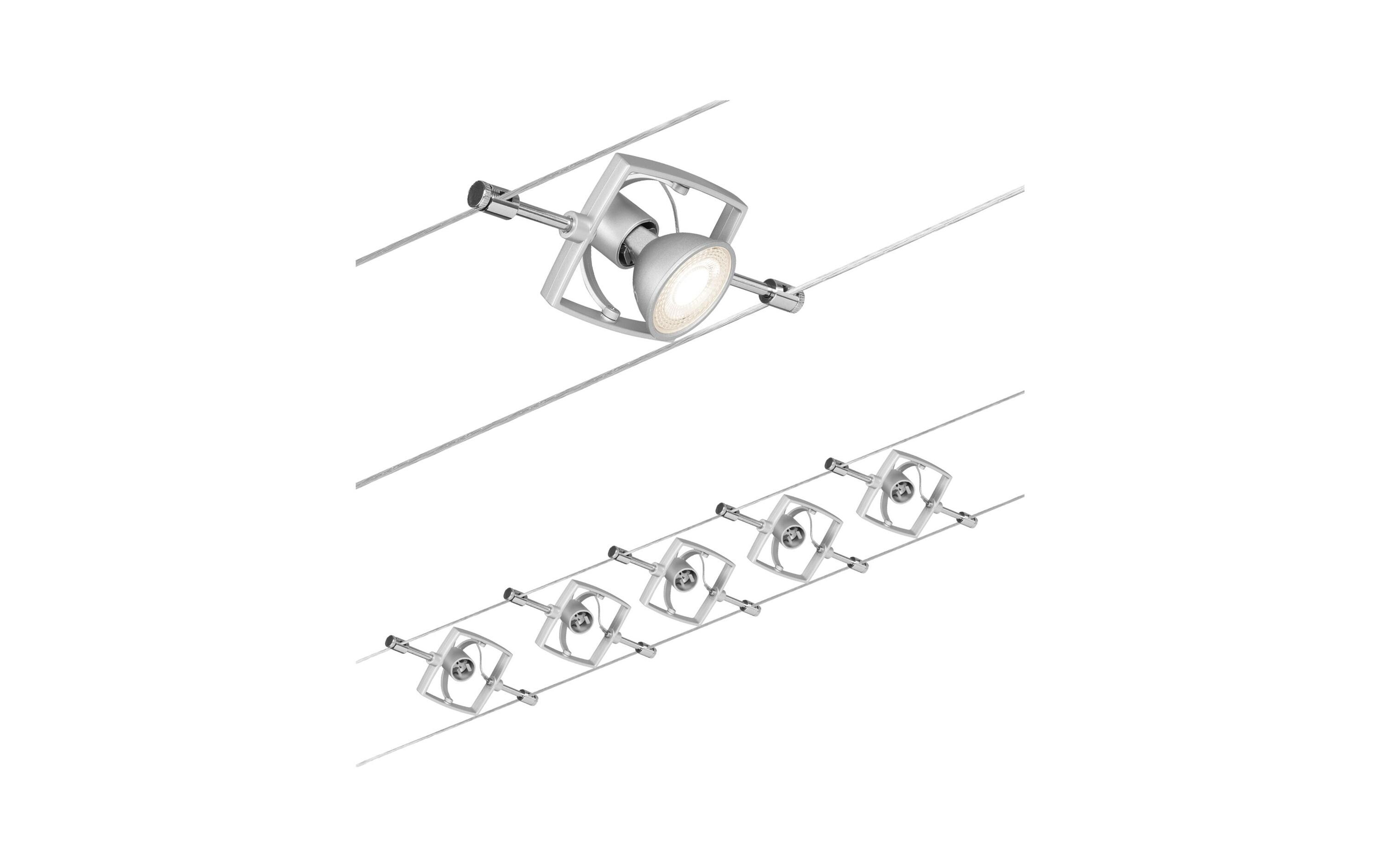 Seilsystem Mac II Basisset GU5.3 max. 5 x 10 WSchienenleuchten