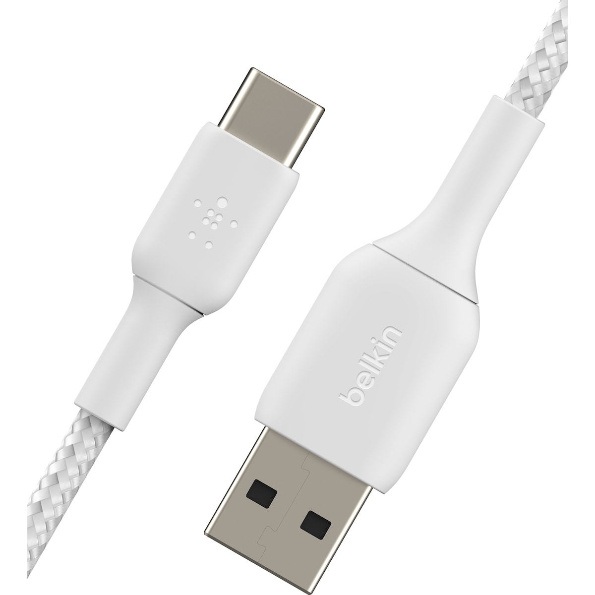 Belkin BOOST CHARGE USB-C til USB-A flettet kabel 2 m (hvit)