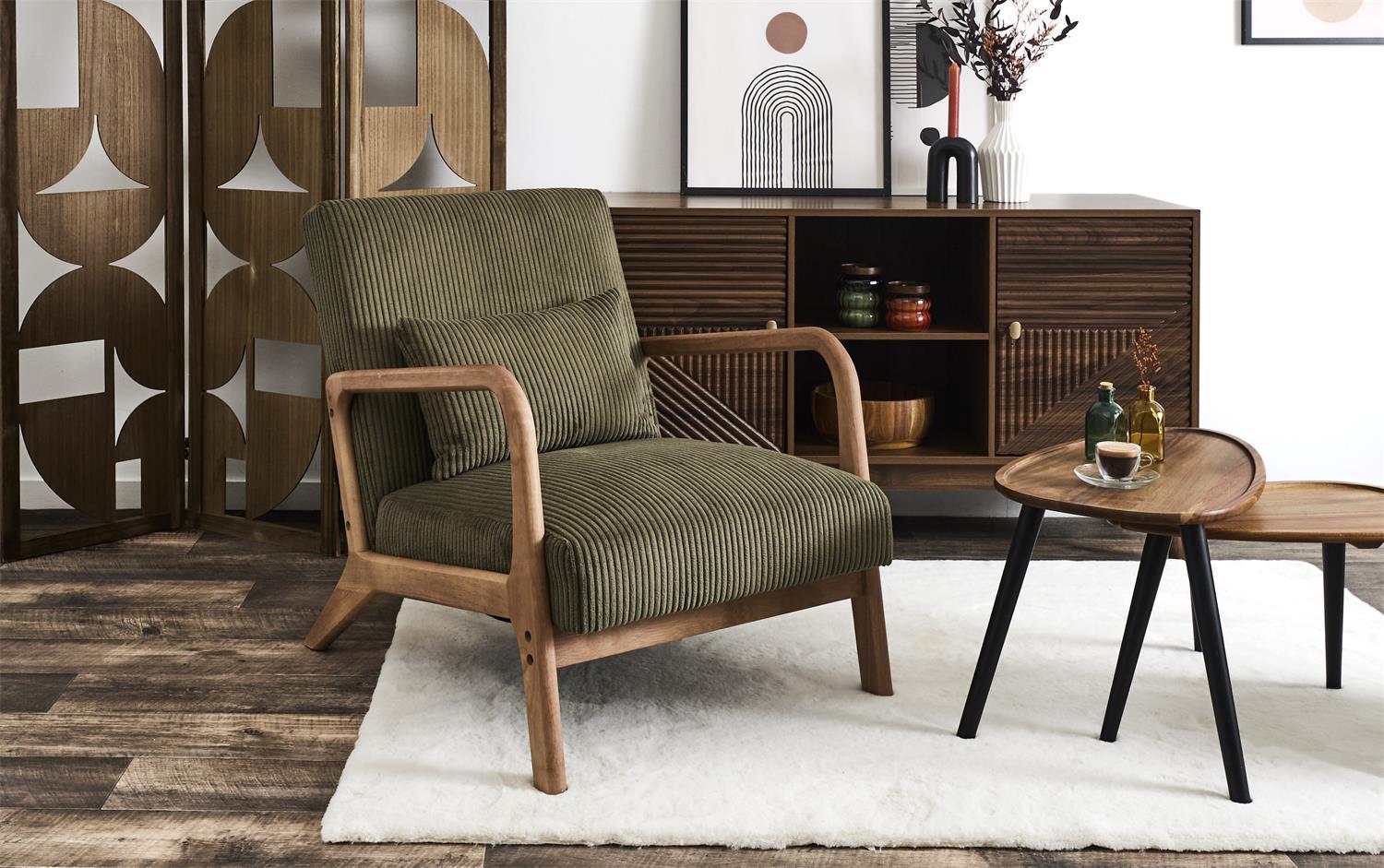 SCOTT FAUTEUIL SALON COTELE VERT