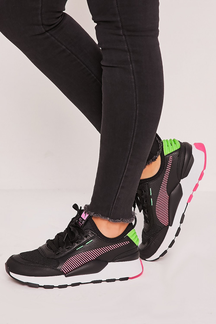 Basket RS-0 Rein noir/vert fluo / Puma