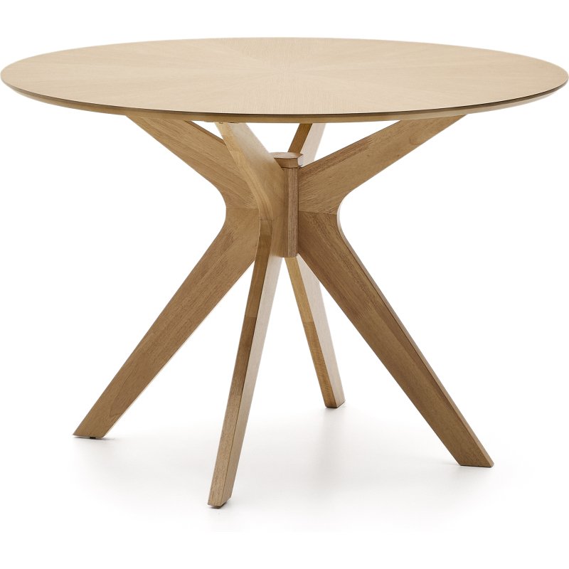 Table Ronde Naanim en placage de chêne Ø 100 cm