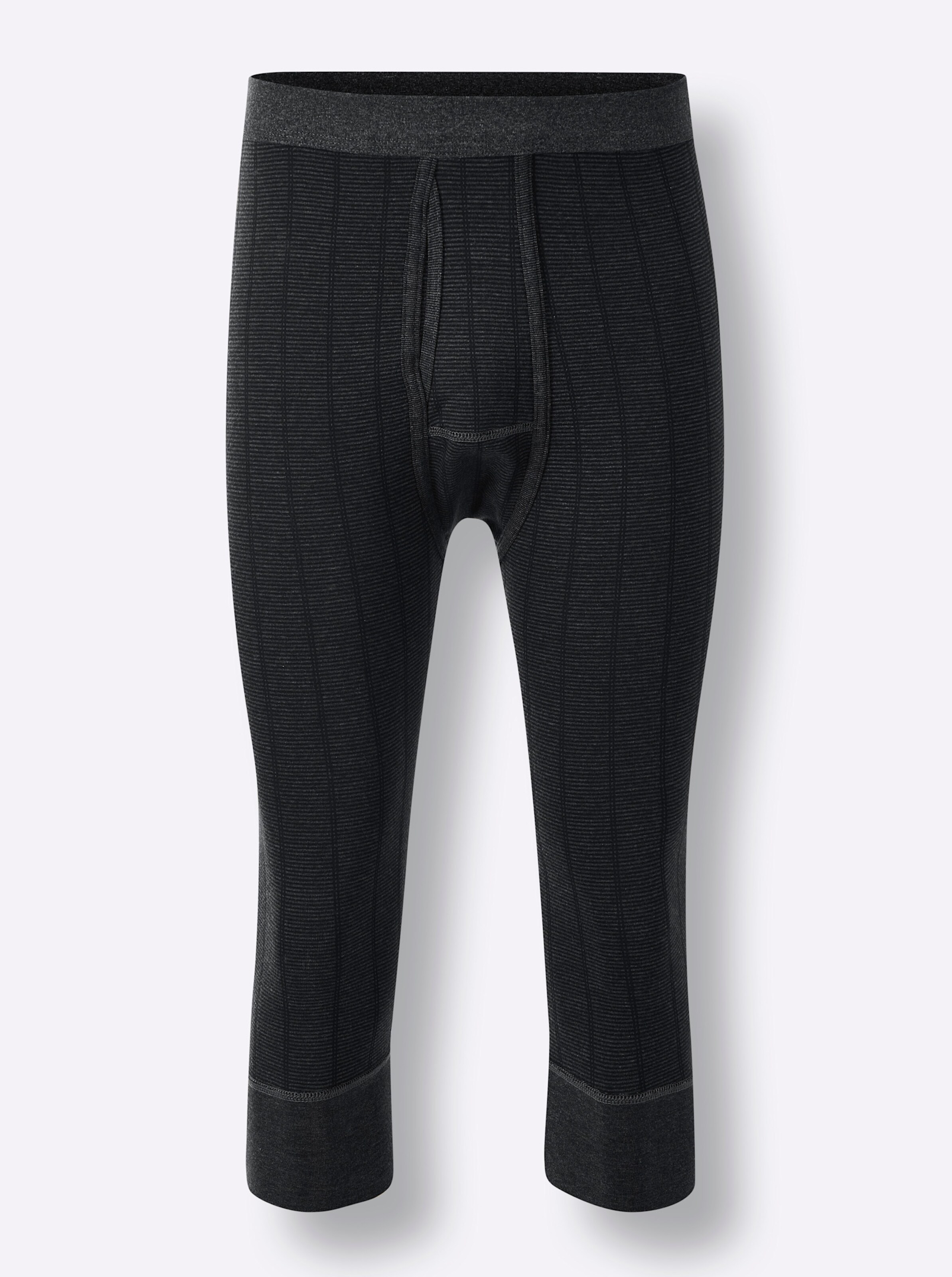 wäschepur men Hose 3/4-lang in anthrazit + grau