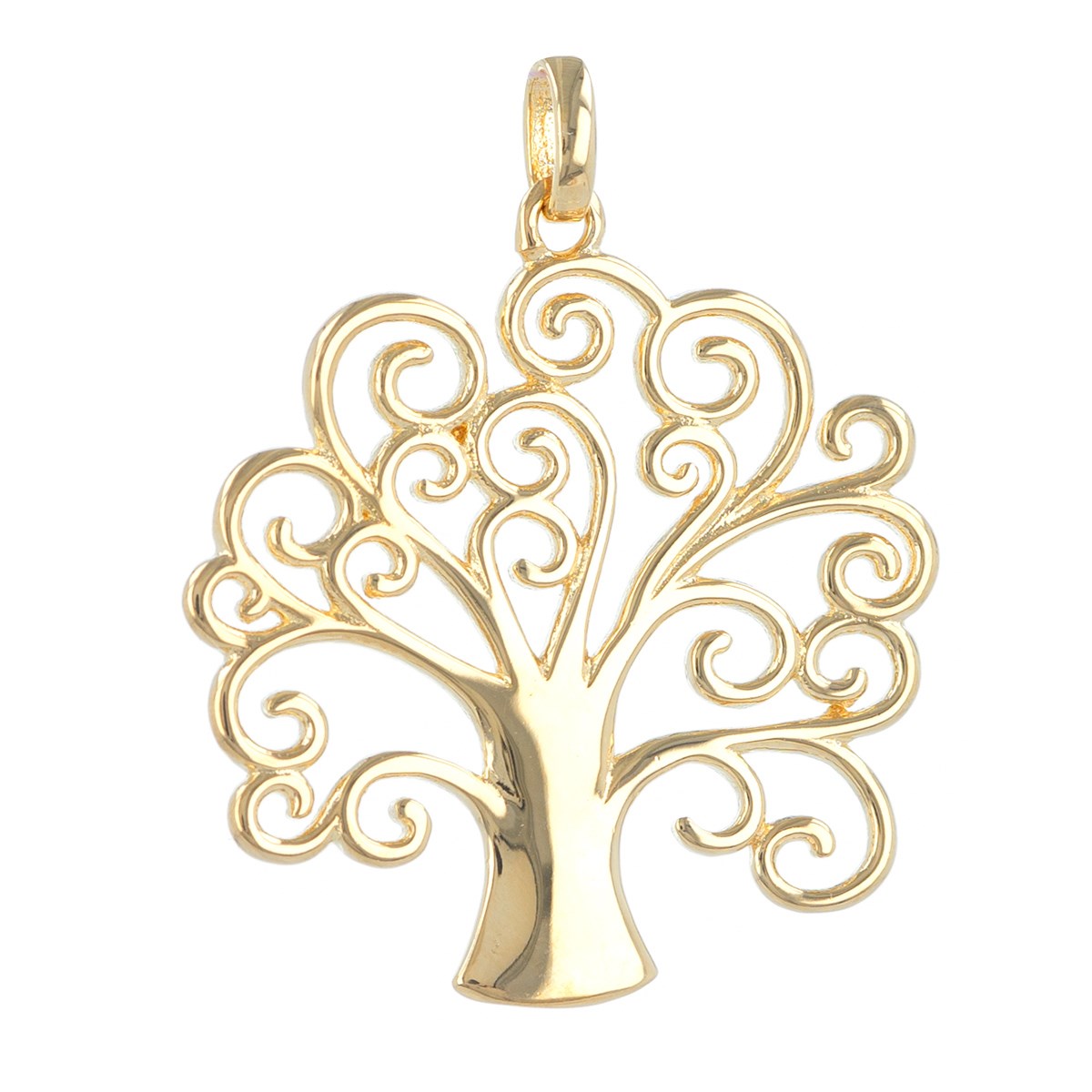 Pendentif plaqué or arbre de vie 20MM