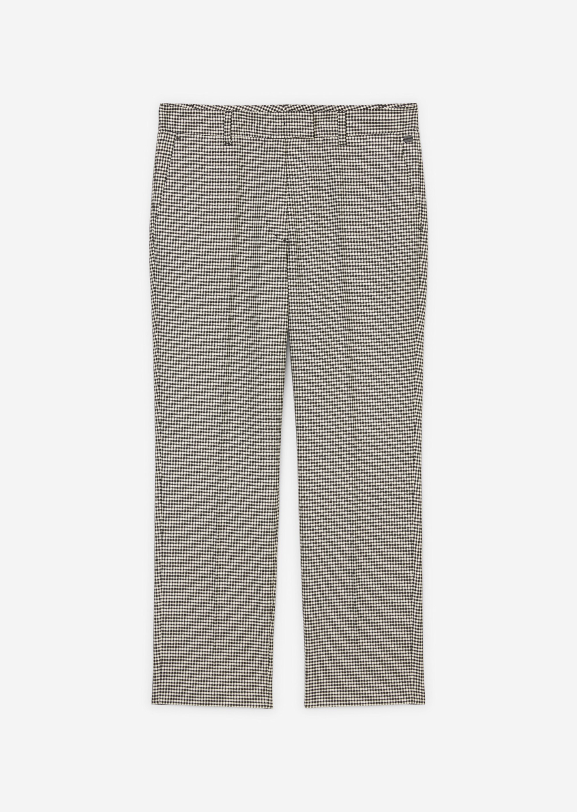 Zigarettenhose slim croopedmit Vichy-Karo