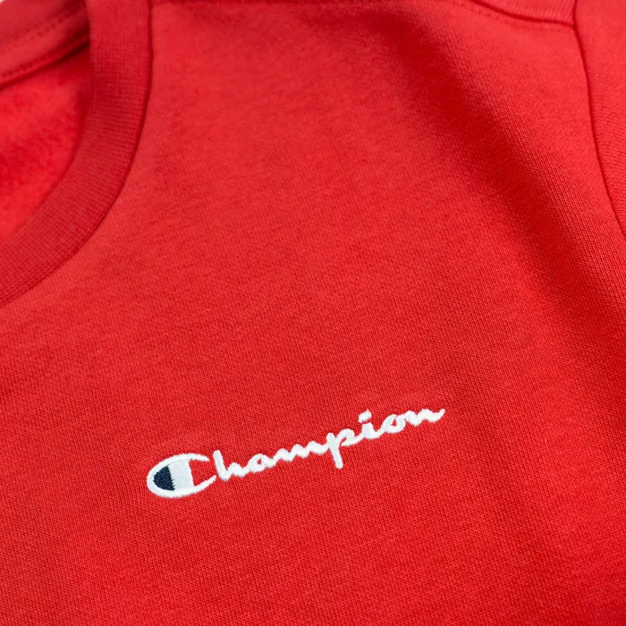 Champion Script Logo Fleece Crewneck Sweater Junior