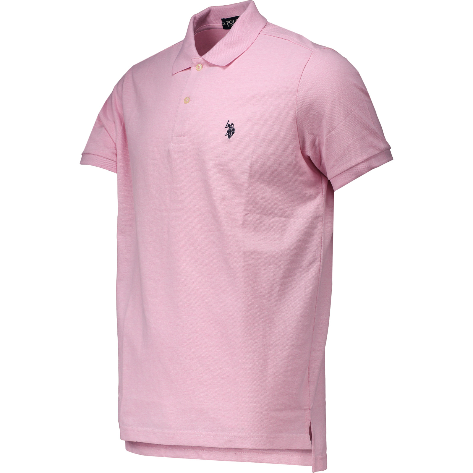 U.S. Polo Assn. Herren-Poloshirt uni Pique L, rosa