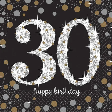 amscan Servietten 30 Sparkling Celebration 16 Stück