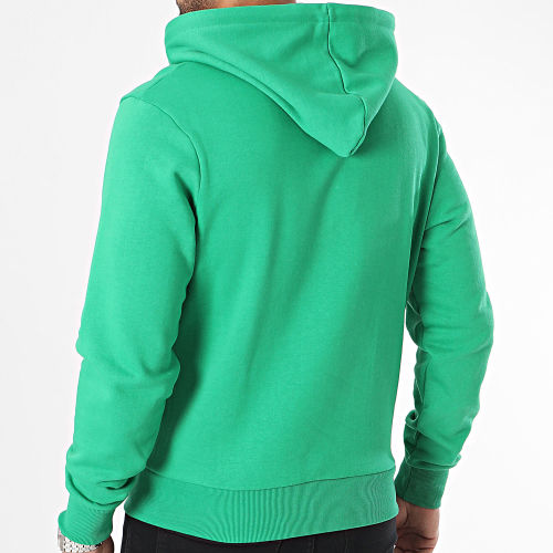 Sweat Zippé Capuche Vert