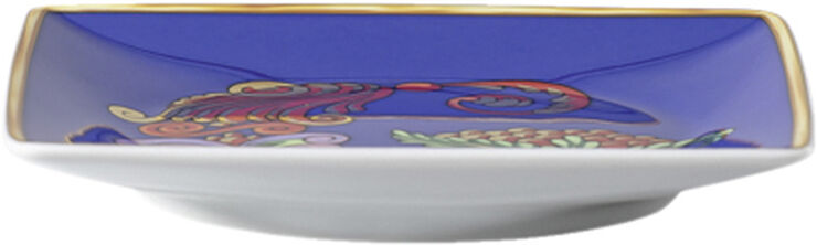 Versace Bowl 12cm sq. flat, Holiday Alphabet G, Versace Flerfarvet