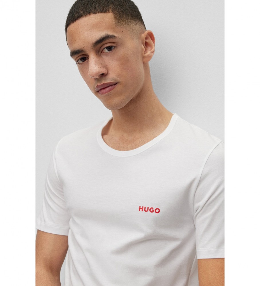 Pacote com 3 camisetas brancas de algodão HUGO