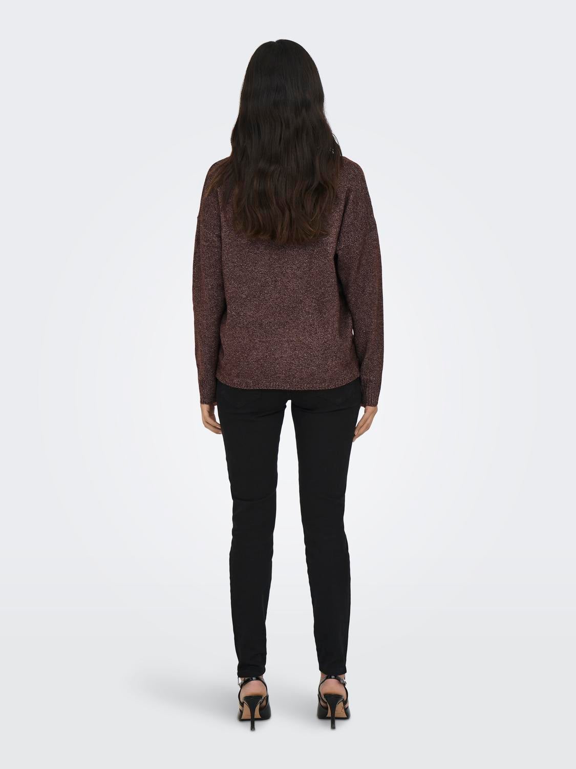 ONLRICA Strickpullover Deep Mahogany