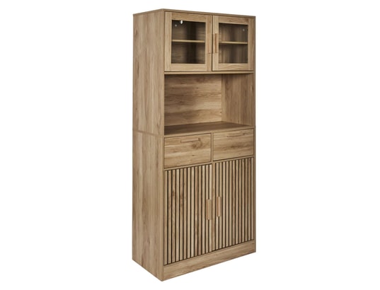 THE HOME DECO FACTORY - Buffet de cuisine 4 portes 2 tiroirs saulk en bois - marron