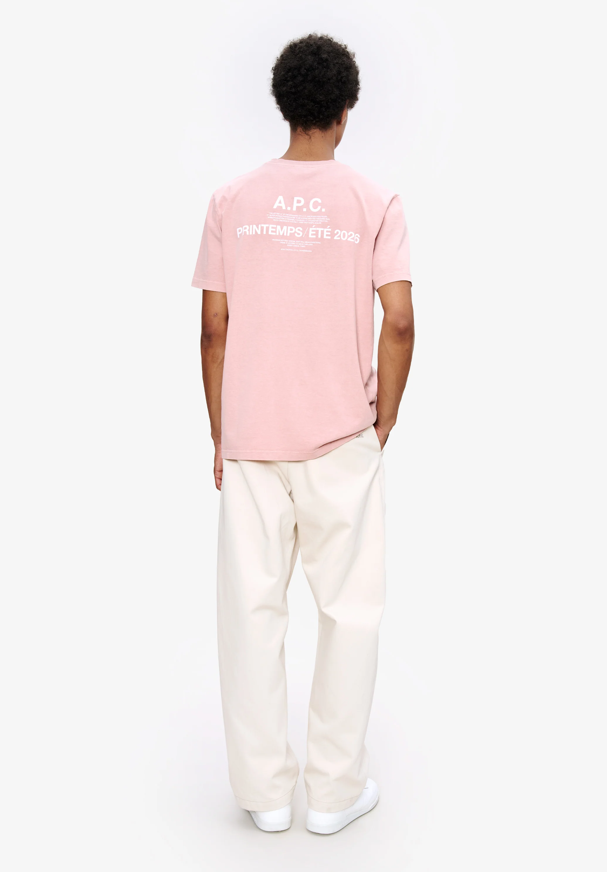 t-shirt manche courte apc printemps26 - Rose