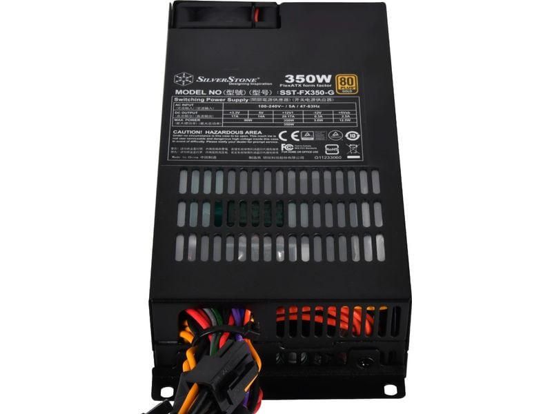 SilverStone Netzteil FX350-G 350 W Flex-ATX-Referenznetzteil mit leisem 40-mm-Lüfter