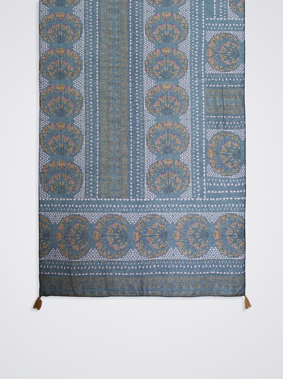 Lenço estampado - Azul