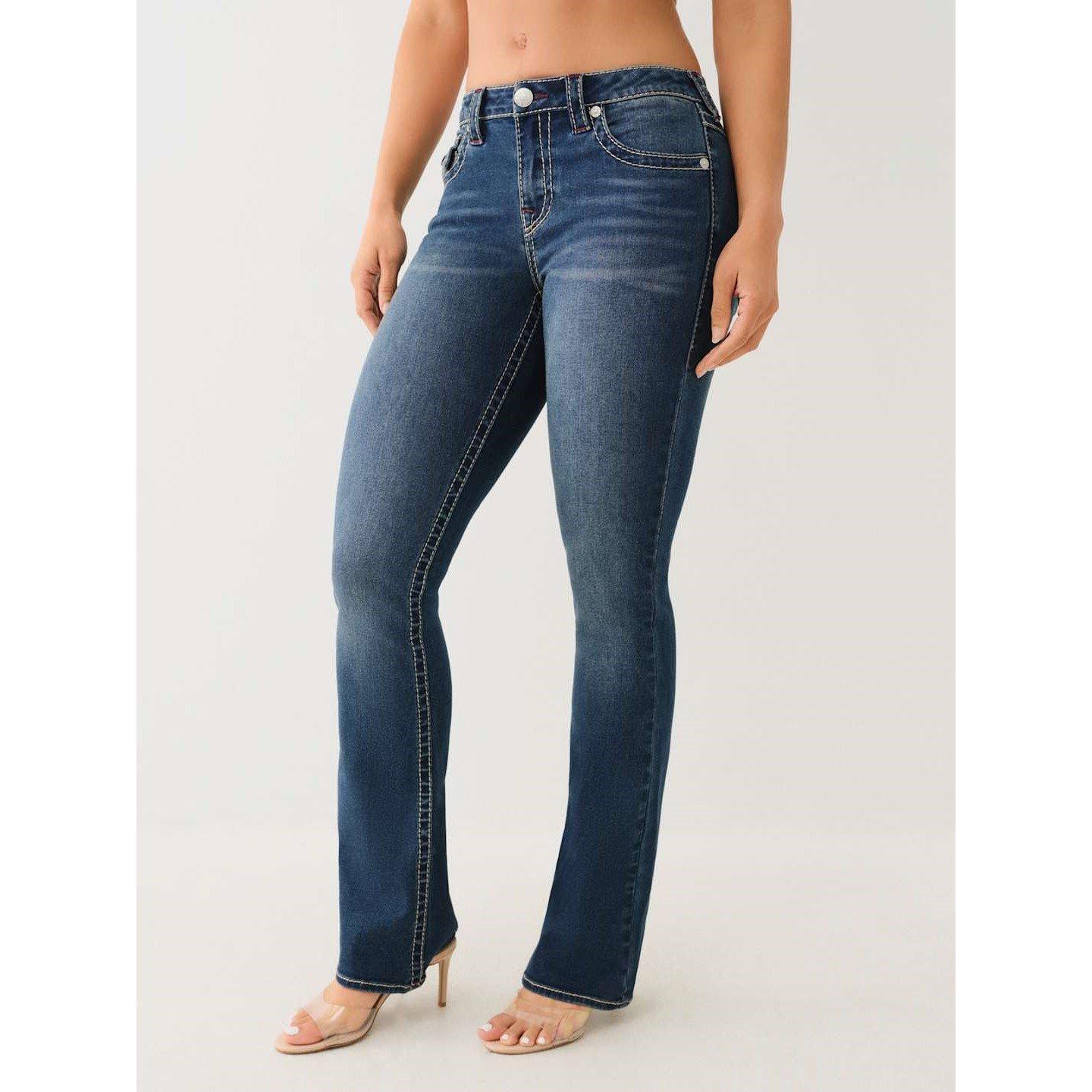 True Religion TR Becca Mid Rise Bootcut Jeans Womens
