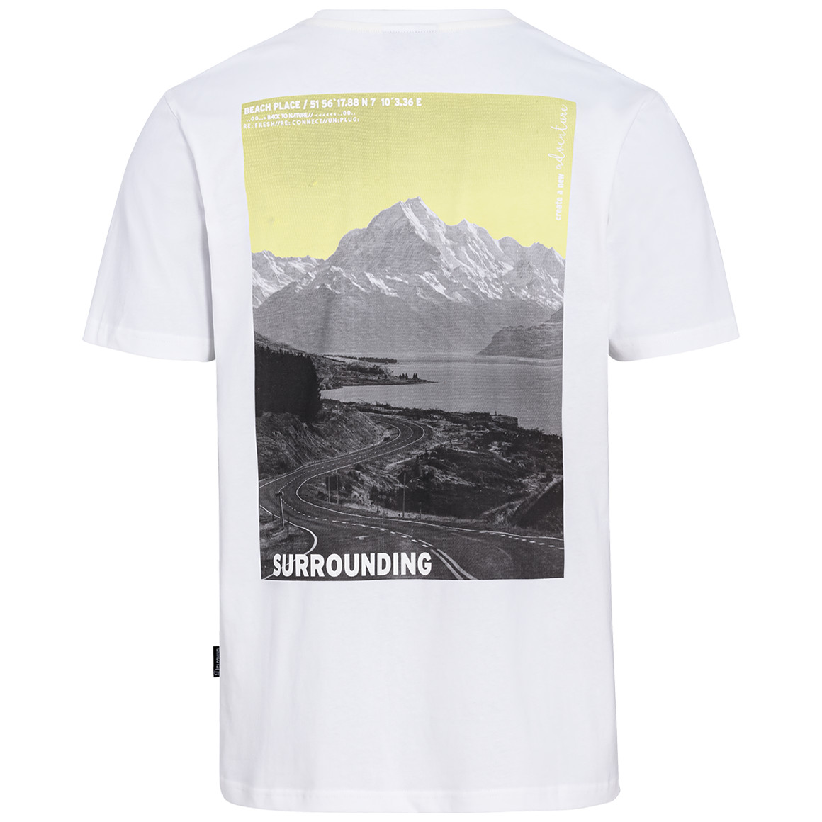 VanVaan Denim Herren T-Shirt mit Rücken-Print weiss