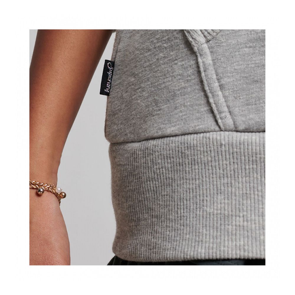 Superdry VINTAGE LOGO EMBOSS - Sweat Femme light stone snowy