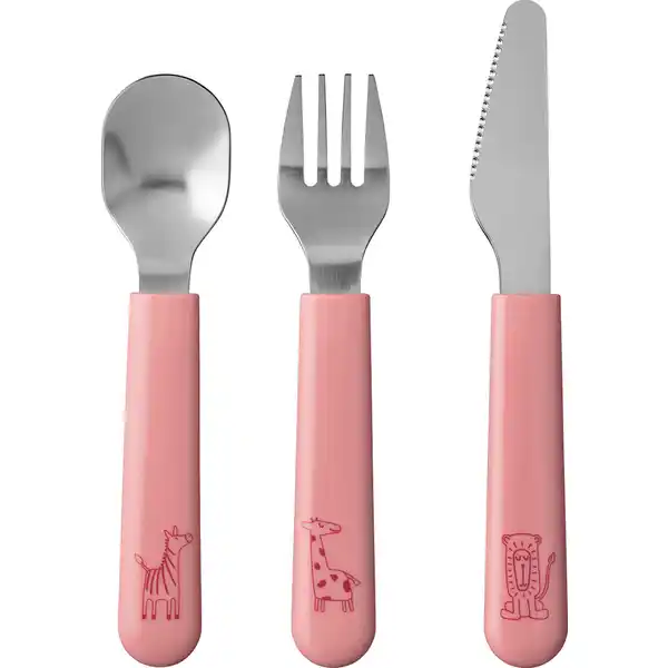 Kinder Besteckset Mio Deep Pink 3-teilig