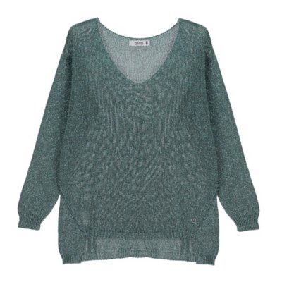 Pull femme Maille Unie Asymetrique Lurex PLEASE