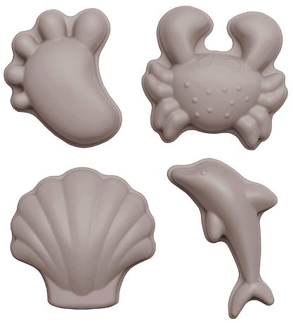 Scrunch Sandforme - 4 stk - Silikone - 6,5-10,5 cm - Gr?