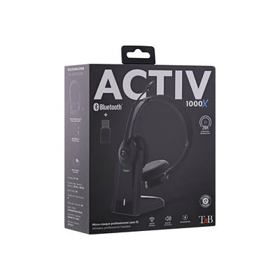 T'nB ACTIV 1000X - Casque sans fil avec micro - bluetooth - noir