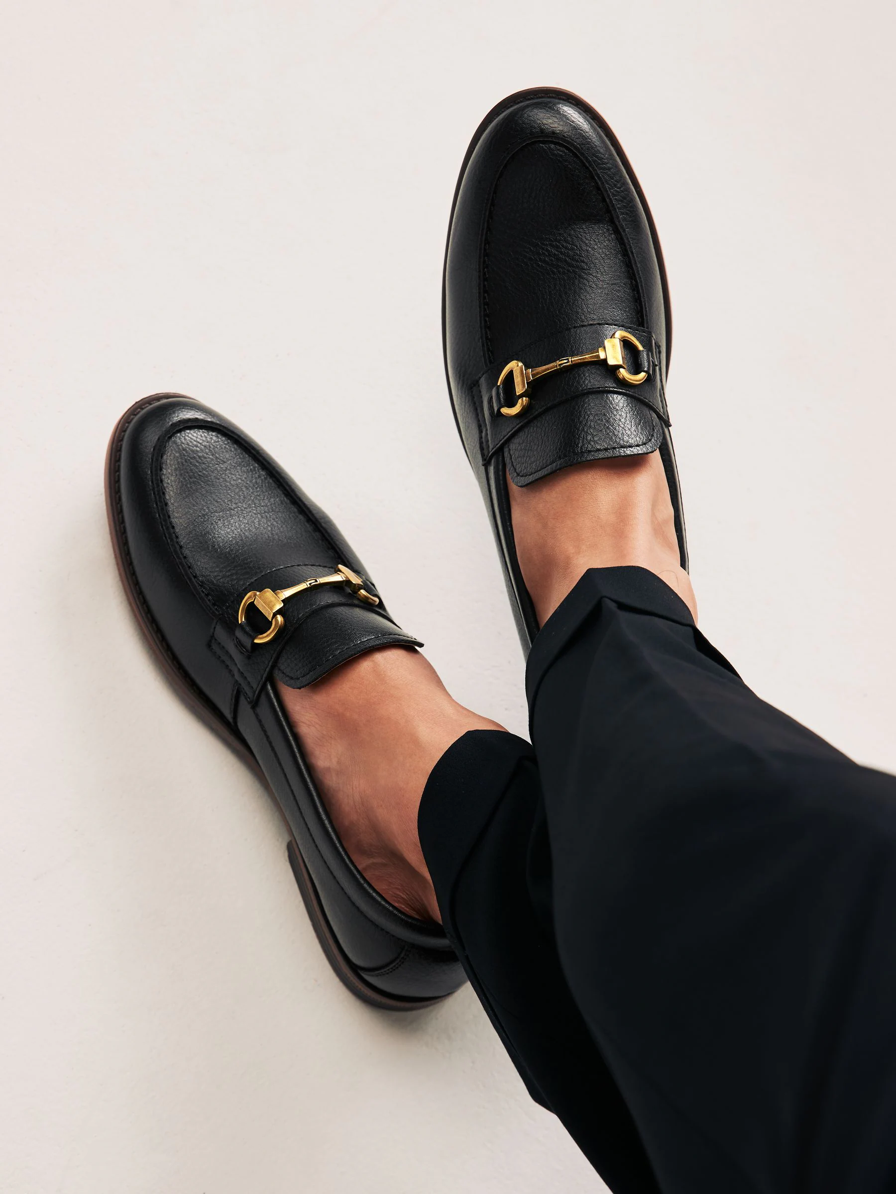 Zwart - Loafers met trens-bies