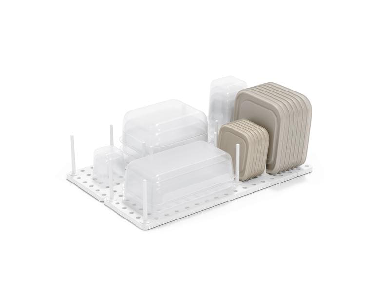 Umbra Abtropfgestell Peggy 2er Set, Weiss Schubladenorganizer oder Abtropfgitter