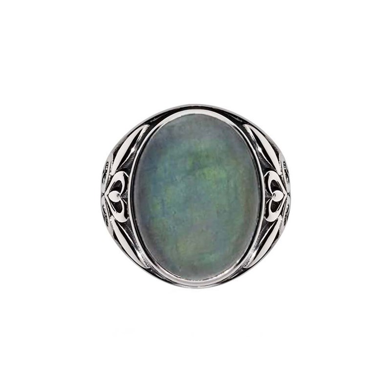 Bague Homme Symbol Argent Labradorite
