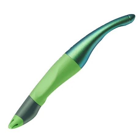 Ergonomischer Tintenroller für Rechtshänder - STABILO EASYoriginal Holograph Edition in grün -Einzelstift - Schreibfarbe blau (löschbar) - inklusive Patrone