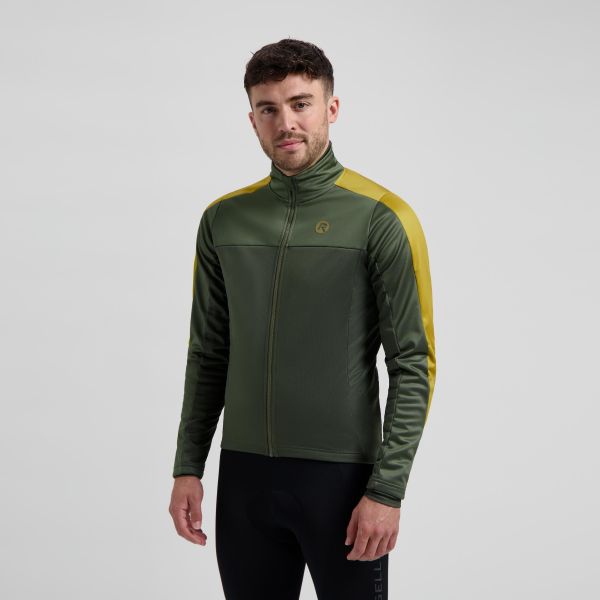Rogelli Freeze Vinterjakke, Green/Mustard