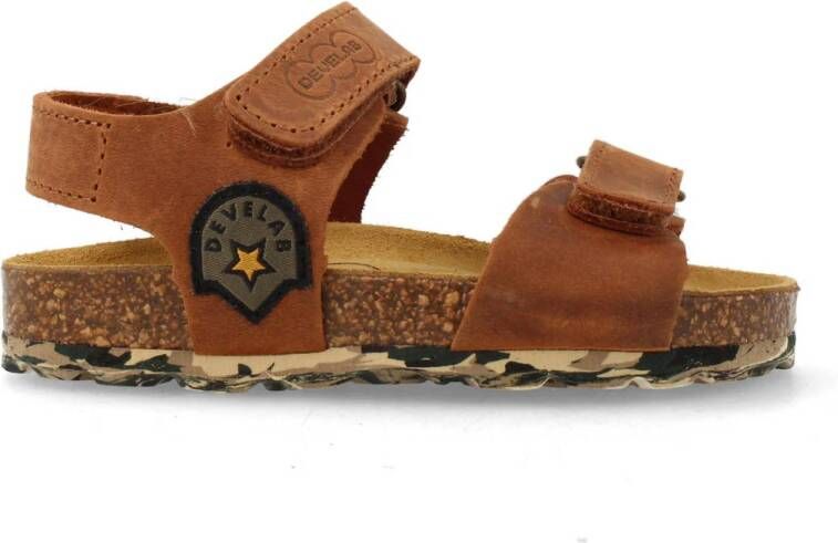 Develab 48319 leren sandalen cognac Bruin Jongens Leer Effen 29