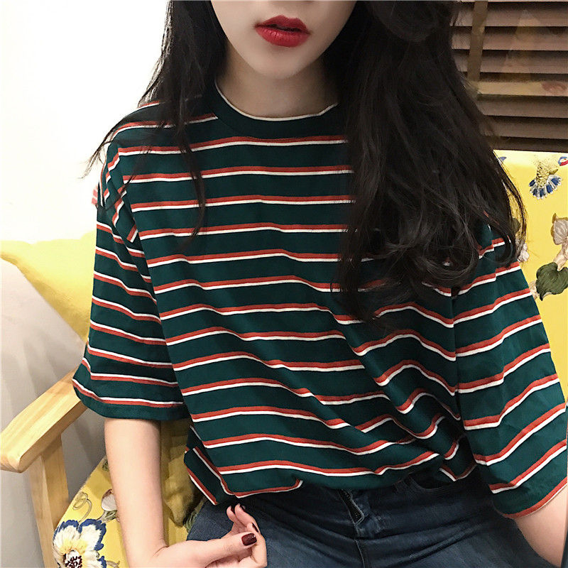 Windflower - Gestreept Boxy T-shirt